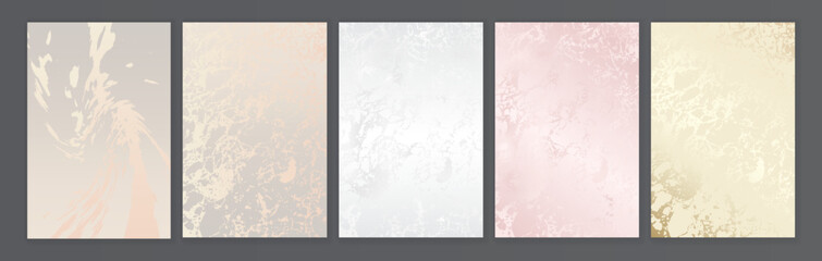 Light Abstract Texture Set in Pastel Colors. Wedding Invitation Background