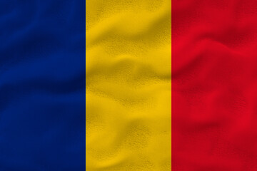 National flag  of Romania. Background  with flag  of Romania
