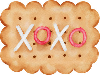 valentine cookies cute watercolor clipart