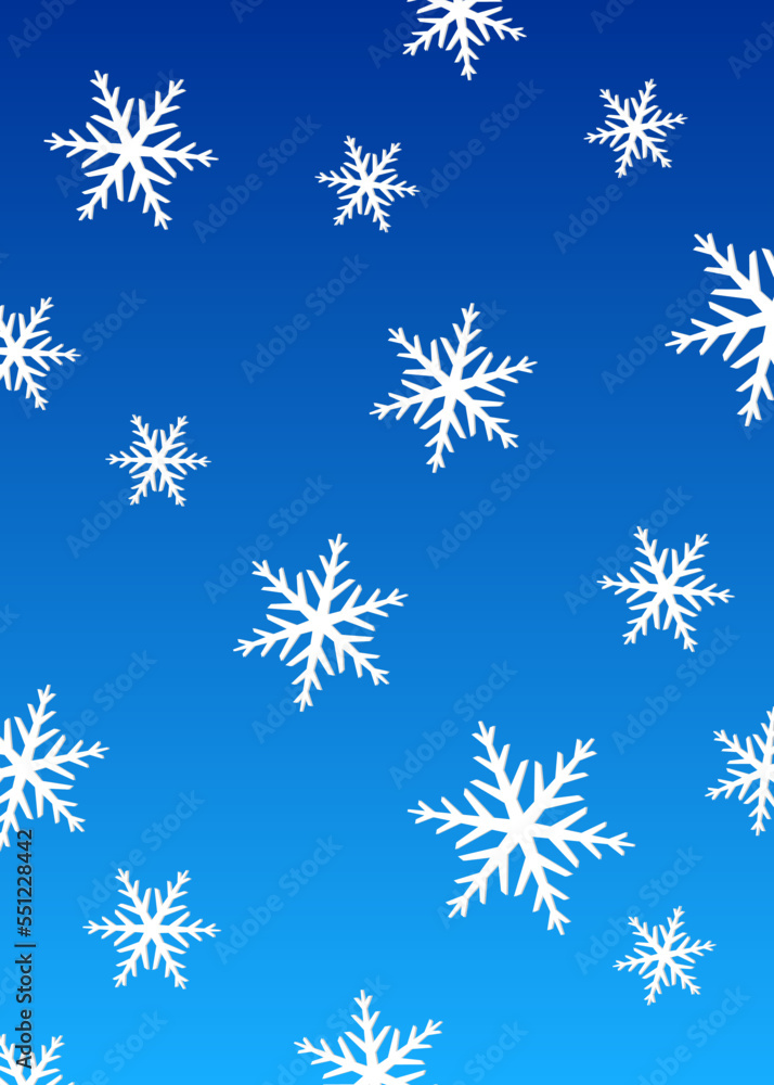 Poster minimalist background with seamless snowflakes pattern