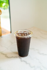 iced americano coffee or long black coffee