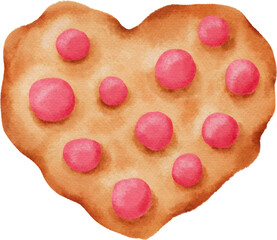 valentine cookies cute watercolor clipart
