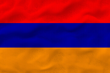 Naklejka premium National Flag of Armenia. Background with flag of Armenia.