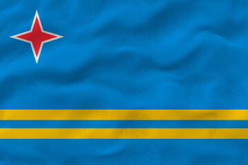 National flag of Aruba. Background  with flag of Aruba.
