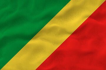 Obraz premium National flag of Congo brazzaville. Background with flag of Congo brazzaville