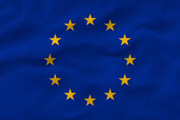 National flag of Europe. Background  with flag of Europe.