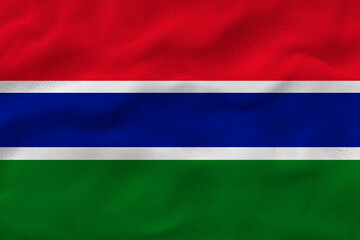 National flag of Gambia. Background  with flag  of Gambia.