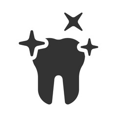 Clean tooth icon