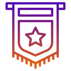 football club gradient line icon