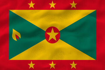 Fototapeta premium National flag of Grenada. Background with flag of Grenada.