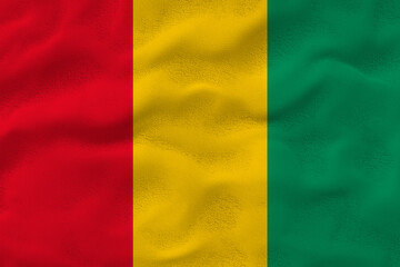 Obraz premium National flag of Guinea. Background with flag of Guinea