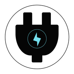 the icon of electric charger