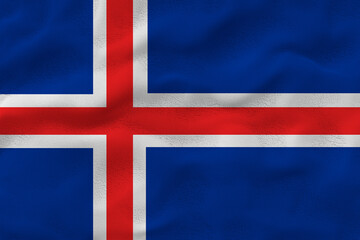 Fototapeta premium National flag of Iceland. Background with flag of Iceland