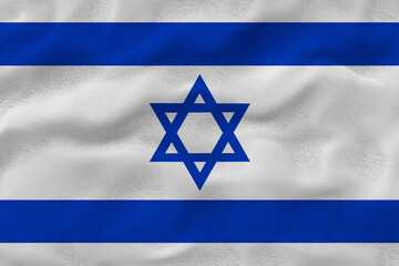 National flag of Israel. Background  with flag  of  Israel.