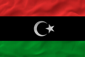National flag of Libya Background  with flag of Libya