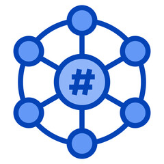 social network blue icon