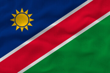 National flag of Namibia. Background  with flag of Namibia.