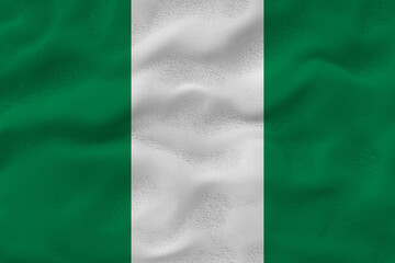 National flag of Nigeria. Background  with flag  of Nigeria.