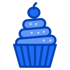 cupcake blue icon