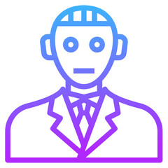 avatar gradient line icon