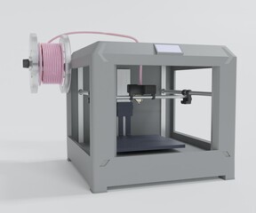 isolated bioprint machine technology. 3D printer for medical propose 3d rendering