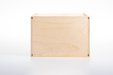 wooden crate lid box side isolated on light gray background wood  rendering