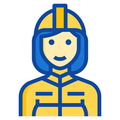 firefighter two tone icon