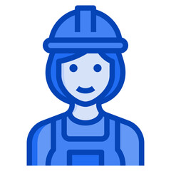 laborer blue icon