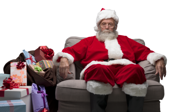 Santa Claus is ready for Christmas