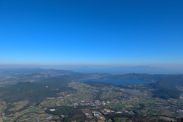 Obraz premium 開聞岳登山「9合目と山頂間からの眺望」