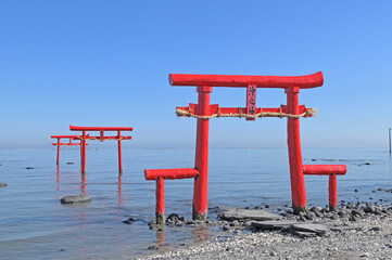 大魚神社の海中鳥居