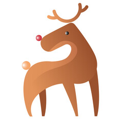 Red nosed reindeer isolated 
