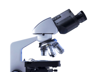 Professional laboratory microscope close up