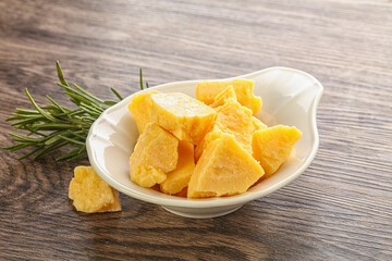 Pieces of delicous parmesan cheese