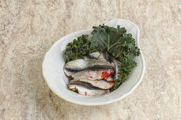 Anchovy - small fish appetizer snack