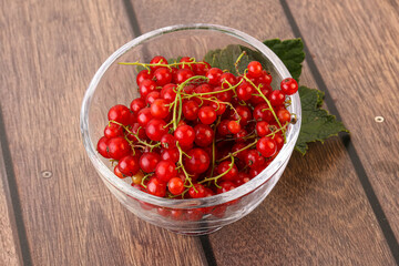 Ripe sweet organic red currant heap