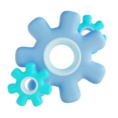 3D illustration gear setting
