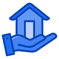 house blue icon