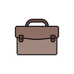 Bag briefcase icon in filled line style, use for website mobile app presentation briefcase suitcase jpeg image jpg illustration 