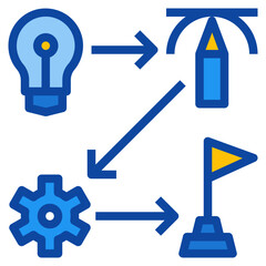 workflow two tone icon