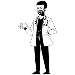 Black African American Doctor standing