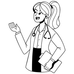 Female doctor explaining