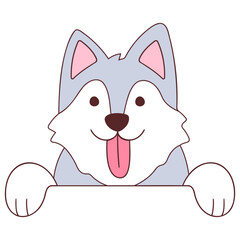 siberian husky smile © maxicons