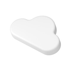 3d cloud flying white pure cumulus decor user interface application button isometric icon