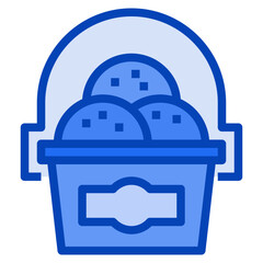 icecream food truck blue icon