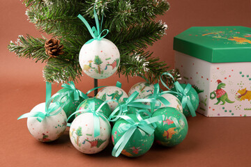 Gift Set of New Year's Christmas balls toys for the Christmas tree