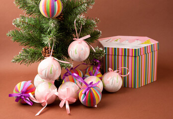 Gift Set of New Year's Christmas balls toys for the Christmas tree