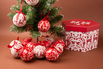 Gift Set of New Year's Christmas balls toys for the Christmas tree