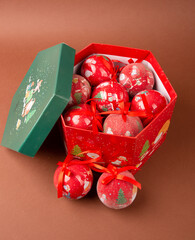 Gift Set of New Year's Christmas balls toys for the Christmas tree