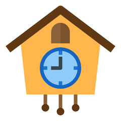 cuckoo clock flat icon
